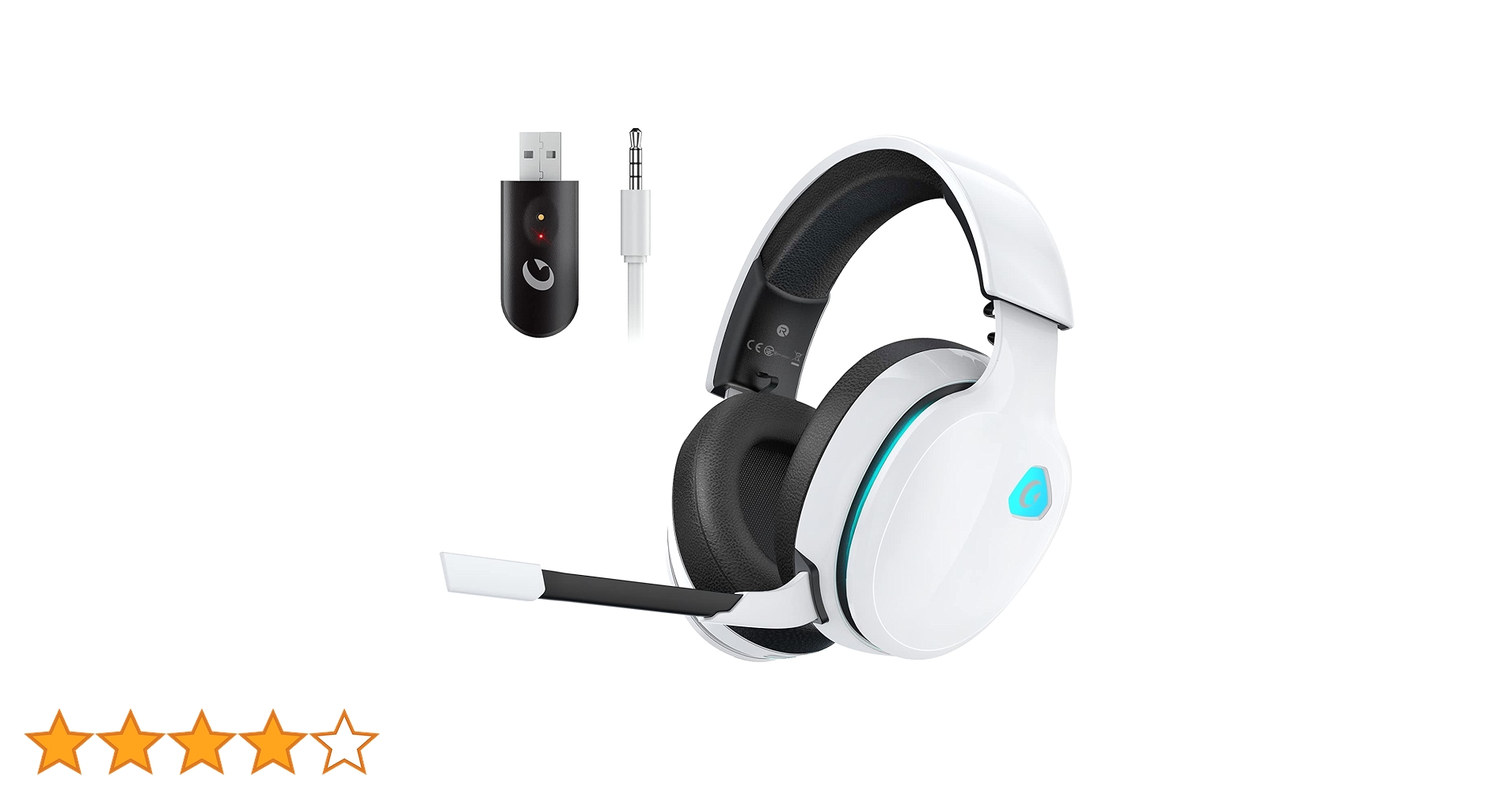 Gtheos ゲーミングヘッドセット-ワイヤレス ヘッドホン　ホワイト Amazon.com: Gtheos 2.4GHz Wireless Gaming Headset for PS5